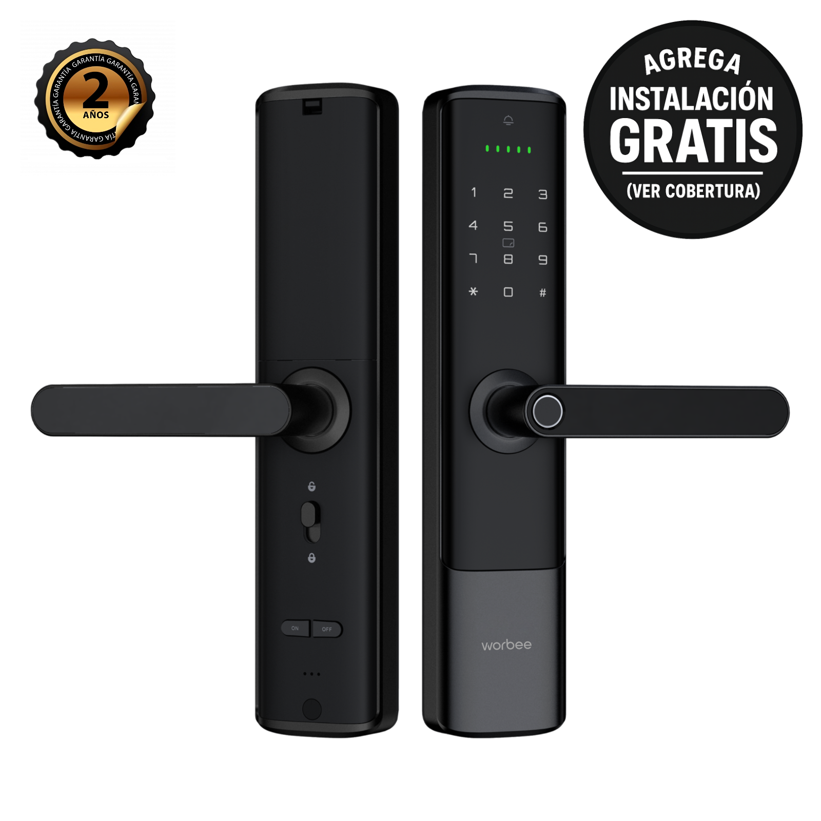 WORBEE Cerradura Digital Premium L6 Series (Incluye Tarjetas IC